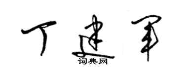 梁錦英丁建軍草書個性簽名怎么寫