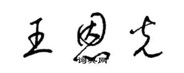 梁錦英王恩光草書個性簽名怎么寫