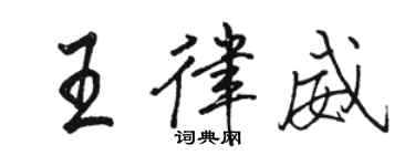 駱恆光王律威行書個性簽名怎么寫