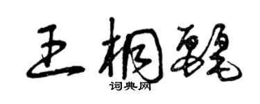 曾慶福王桐麗草書個性簽名怎么寫