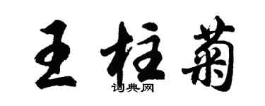 胡問遂王柱菊行書個性簽名怎么寫