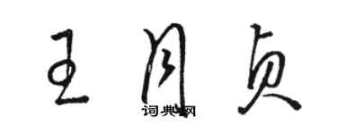 駱恆光王月貞草書個性簽名怎么寫