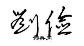曾慶福劉儉草書個性簽名怎么寫