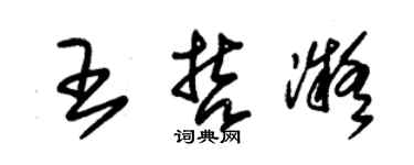 朱錫榮王哲凝草書個性簽名怎么寫