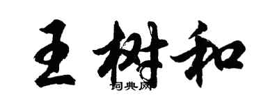 胡問遂王樹和行書個性簽名怎么寫