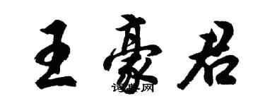 胡問遂王豪君行書個性簽名怎么寫