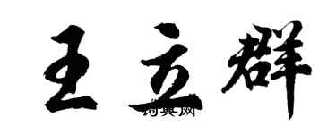 胡問遂王立群行書個性簽名怎么寫