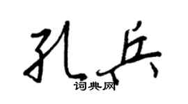 王正良孔兵行書個性簽名怎么寫
