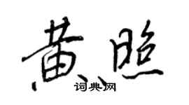 王正良黃照行書個性簽名怎么寫