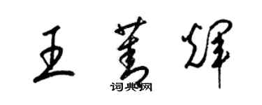 梁錦英王菁輝草書個性簽名怎么寫