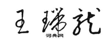 駱恆光王瑞龍草書個性簽名怎么寫