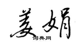 王正良姜娟行書個性簽名怎么寫