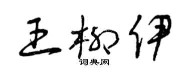 曾慶福王柳伊草書個性簽名怎么寫