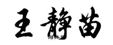 胡問遂王靜苗行書個性簽名怎么寫