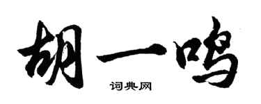 胡問遂胡一鳴行書個性簽名怎么寫