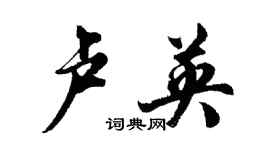 胡問遂盧英行書個性簽名怎么寫