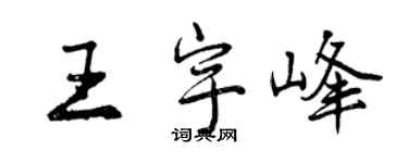 曾慶福王宇峰行書個性簽名怎么寫
