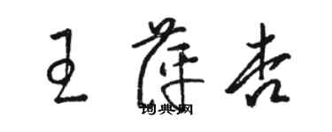 駱恆光王萍杏草書個性簽名怎么寫