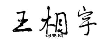 曾慶福王相宇行書個性簽名怎么寫