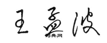 駱恆光王孟波草書個性簽名怎么寫