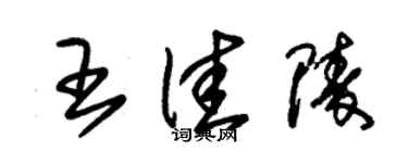 朱錫榮王佳陵草書個性簽名怎么寫