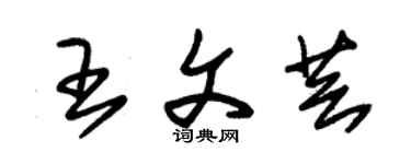 朱錫榮王文芸草書個性簽名怎么寫