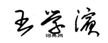 朱錫榮王學濱草書個性簽名怎么寫