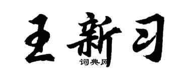 胡問遂王新習行書個性簽名怎么寫