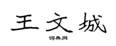 袁強王文城楷書個性簽名怎么寫