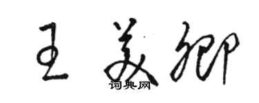 駱恆光王美卿草書個性簽名怎么寫