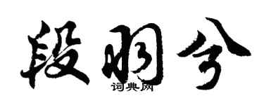 胡問遂段羽兮行書個性簽名怎么寫
