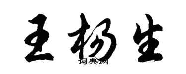 胡問遂王楊生行書個性簽名怎么寫