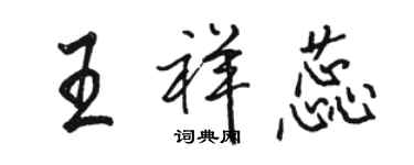 駱恆光王祥蕊行書個性簽名怎么寫