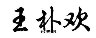 胡問遂王朴歡行書個性簽名怎么寫