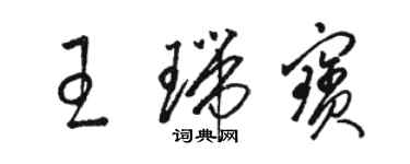 駱恆光王瑞寶草書個性簽名怎么寫