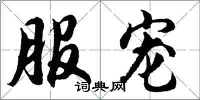 胡問遂服寵行書怎么寫