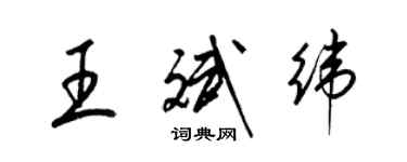 梁錦英王斌緯草書個性簽名怎么寫