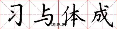 丁謙習與體成楷書怎么寫