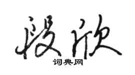 駱恆光段欣行書個性簽名怎么寫