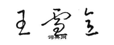 駱恆光王雪意草書個性簽名怎么寫