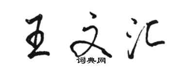 駱恆光王文匯行書個性簽名怎么寫