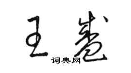 駱恆光王盛草書個性簽名怎么寫