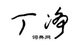 朱錫榮丁淨草書個性簽名怎么寫
