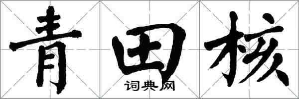 翁闓運青田核楷書怎么寫