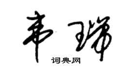 朱錫榮韋瑞草書個性簽名怎么寫