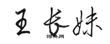 駱恆光王長妹行書個性簽名怎么寫