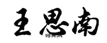 胡問遂王思南行書個性簽名怎么寫