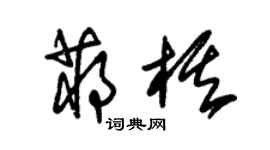 朱錫榮蔣棋草書個性簽名怎么寫