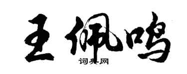 胡問遂王佩鳴行書個性簽名怎么寫