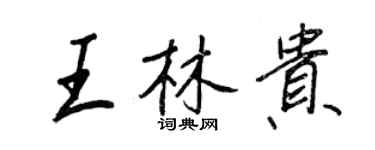 王正良王林貴行書個性簽名怎么寫